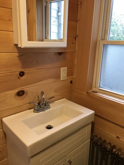 Bathroom sink and window
