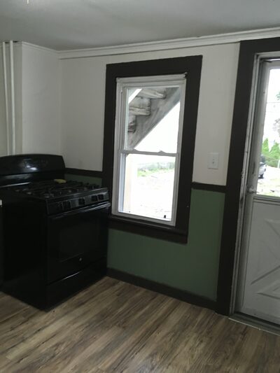Stove by the back door